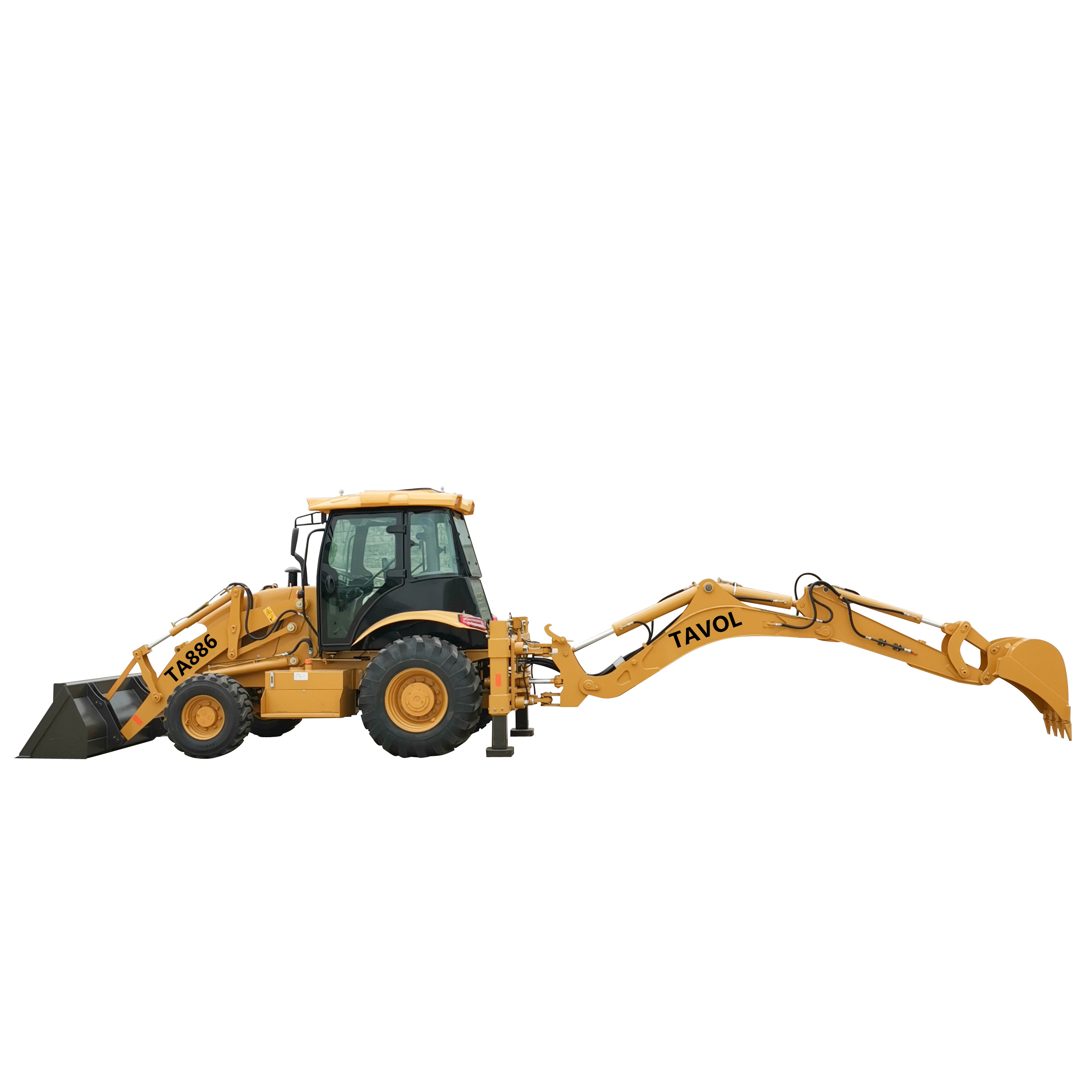 TAVOL 4-roues direction 2,5 tonnes 388H ROPS avec un petit chargeur de rétrocaveuse à un prix compétitif.