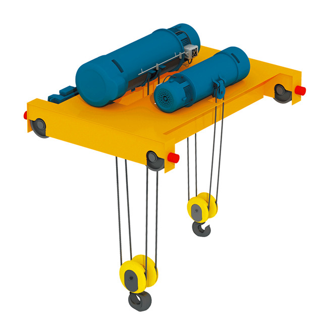 Chariot de levage pour grues à double poutre avec modèle populaire 3 t, 5 t, 10 t, 15 t, 20 t, 32 t