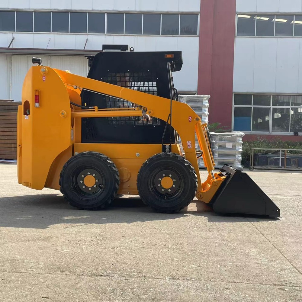 China Factory Supply Construction Machinery Wheelled Mini Skid Steer chargeur Diesel Power Changement rapide Fonctionnement des accessoires